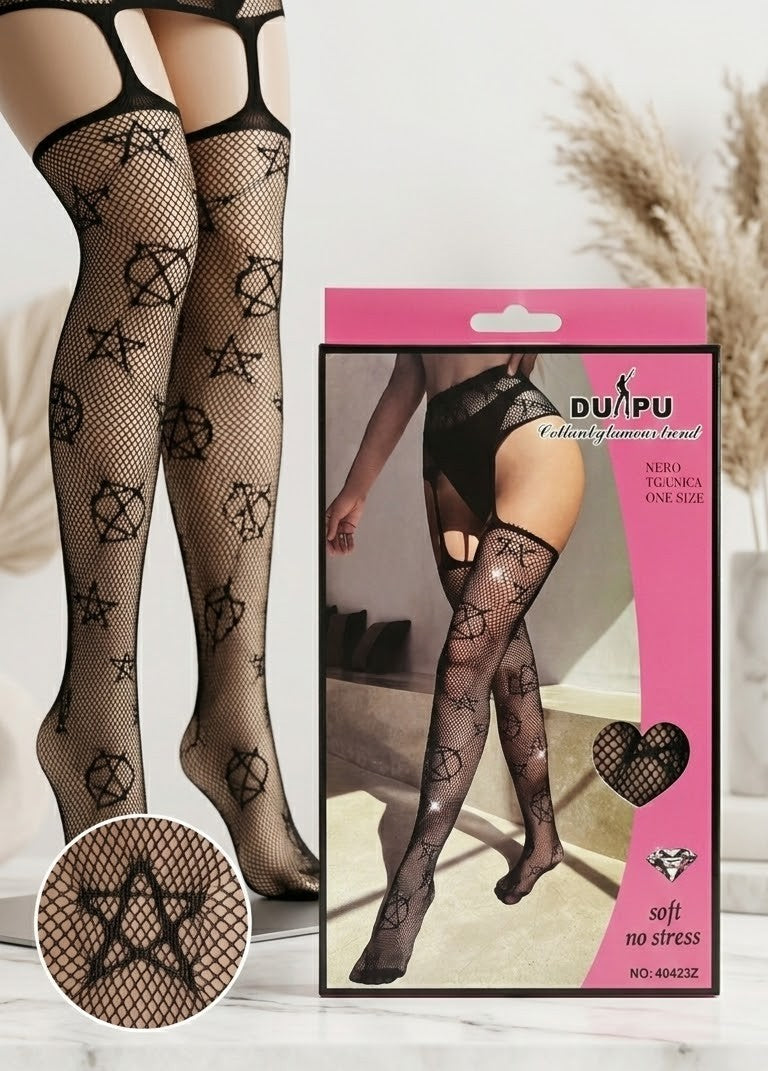 Sexy čarape koje privlače pogled sa zvezdicama 1+1 Gratis