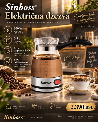 Sinboss SO-822 premium električna džezva