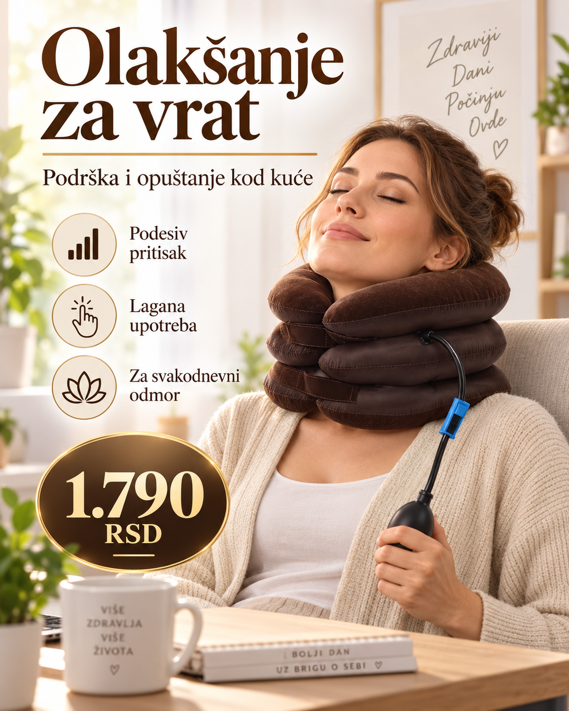 Trakcijska kragna za vrat sa pumpicom