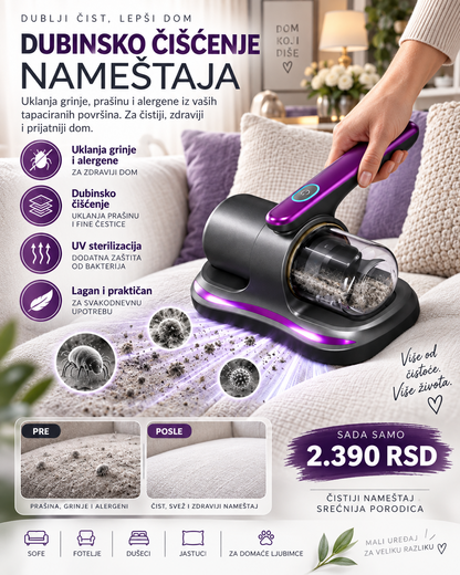 UV usisivač za dubinsko čišćenje nameštaja